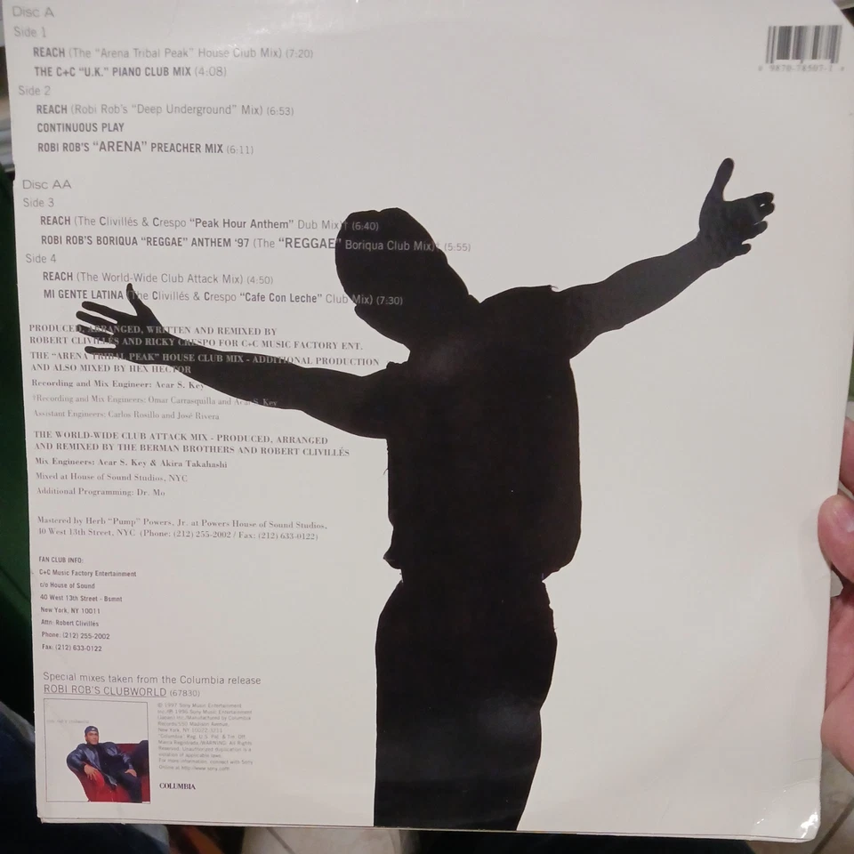 ROBI ROB'S CLUB WORLD DLB LP * 1997  * REACH  * MI GENTE LATINA COLUMBIA  - Image 2 of 4