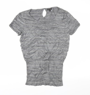 Grauer Pullover Pulli Damen UK Größe M Express