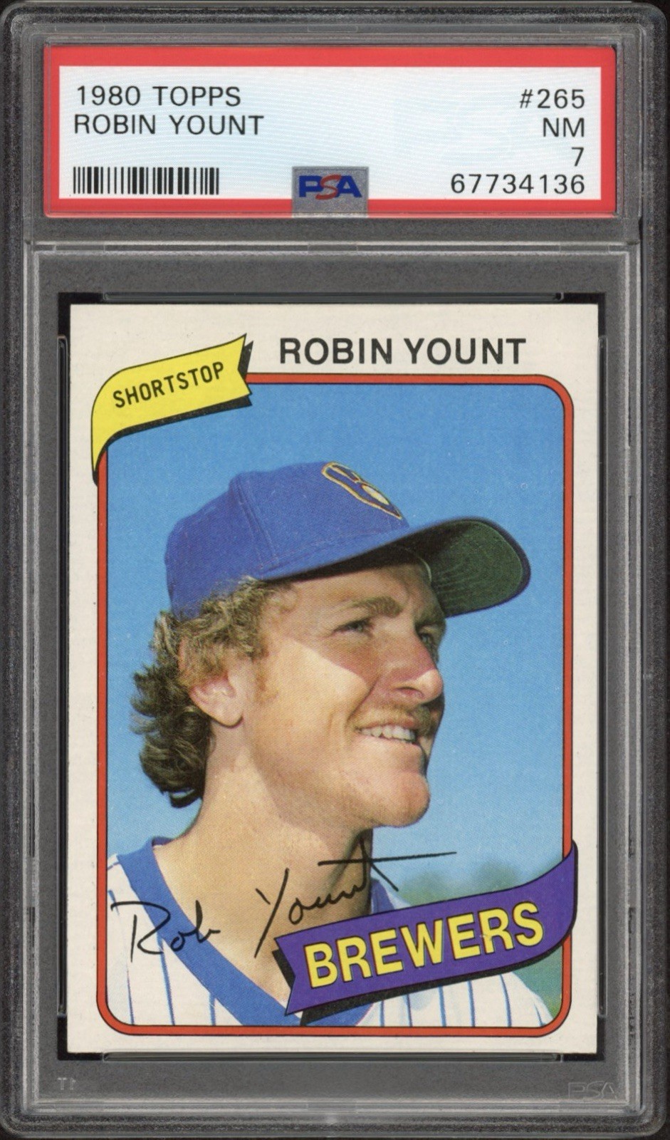 1980 Topps Robin Yount #265 PSA 7 Near Mint HOF Milwaukee Brewers