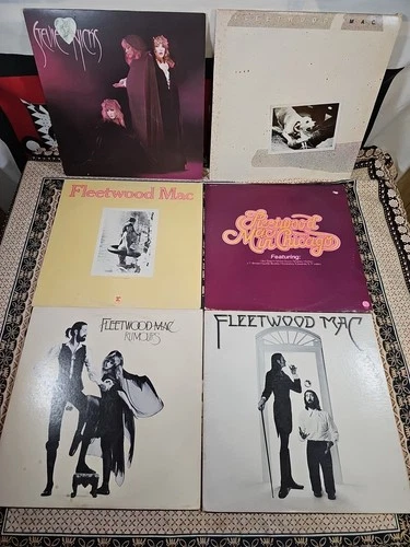 Lot Of 6 FLEETWOOD MAC STEVIE NICKS LP Original Vinyl w/Inserts RUMOURS Tusk S/T