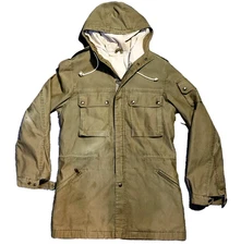 MFR Cockpit Hooded Field Jacket Mens Sz M Goverment Surplus Olive Coat Made USA