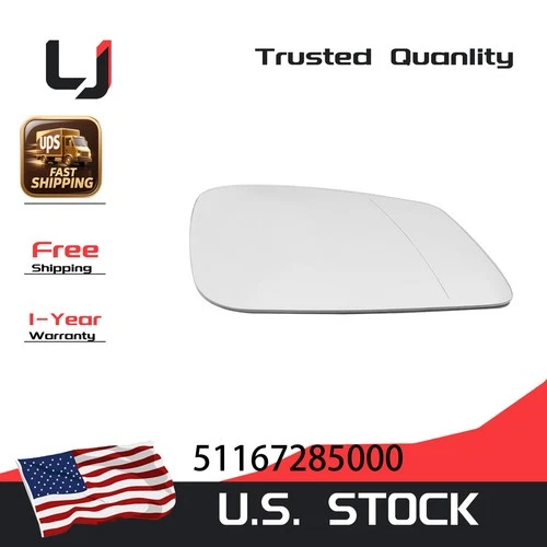 Mirror Glass Heated Fits For BMW 228i 328i With Backing Plate Passenger Side RH