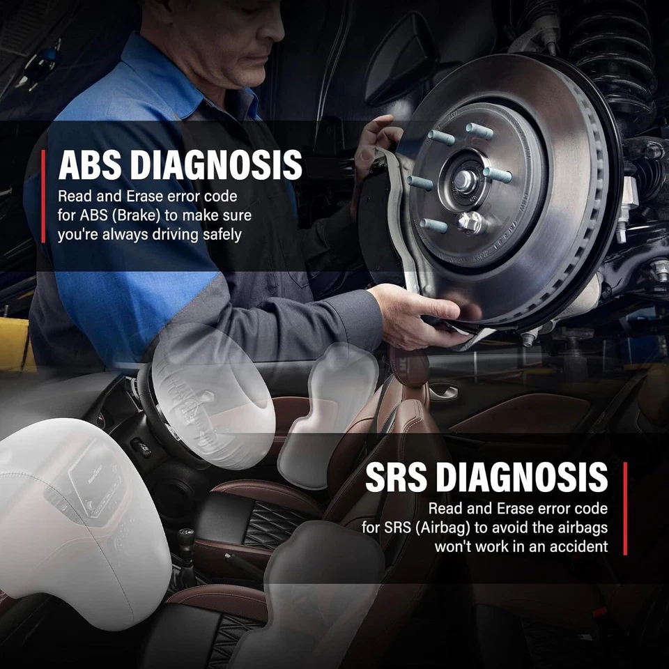 INNOVA 6100P OBD2 Scanner Transmission ABS SRS Oil Reset Code Reader Diagnostic - Image 4 of 4