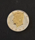 DANBURY MINT - 1994-D UNCIRCULATED  KENNEDY HALF DOLLAR - GOLD AND SILVER PLATED