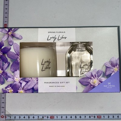 Wax Lyrical Spring Floral Lovely Lilac Duftkerze und Diffusor Geschenkset