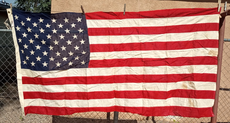Vintage AMERICAN FLAG VALLEY FORGE 100% Cotton PIONEER 50 Stars Sewn Stripes 3x5