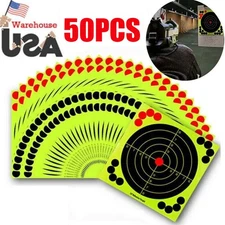 50 Packs Shooting Targets Reactive Splatter Range Paper Target Gun Shoot Rifle