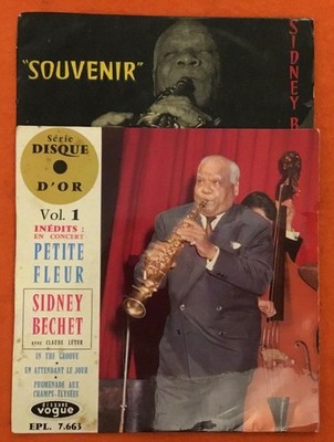 2 x Sidney Bechet 7'' Singles- Souvenir & Petite Fleur- Vogue Records 7  1955