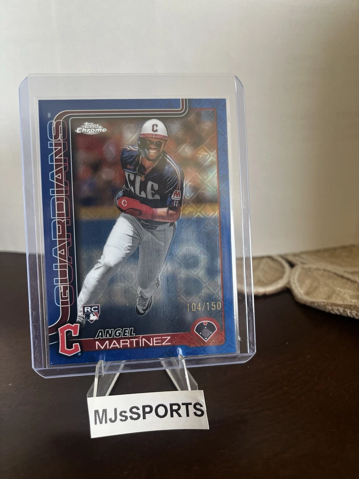 2025 Topps Chrome - Angel Martinez RC Blue Refractor /150 - Cleveland Guardians