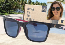 COSTA DEL MAR shiny black-pink/gray PANGA polarized 580P sunglasses NEW IN BOX 
