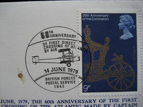 GB - Signed 60th Anniversary of the 1st Non-stop Crossing Flight of The Atlantic - Picture 3 of 5