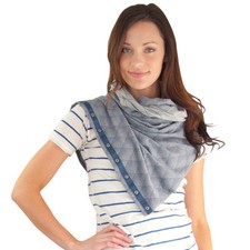 NWT Nuroo Nursing Cover Scarf Breastfeeding Hooter Hider Covers Indigo