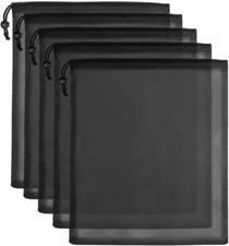 Laundry Small Mesh Bags Drawstring Bag Camping Cord Lock Storage Nylon Durable 5