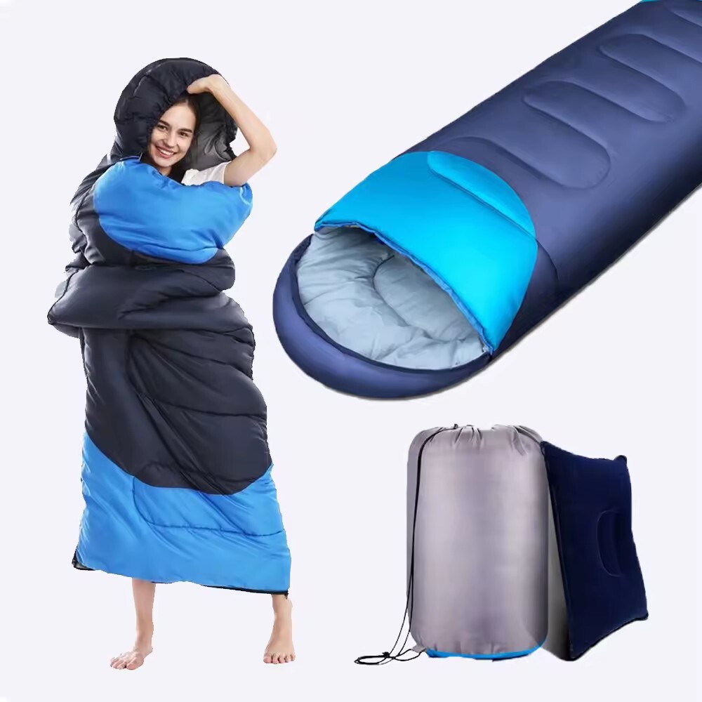 Saco de dormir ultraligero de invierno para mochileros de piel de algodón impermeable para adultos