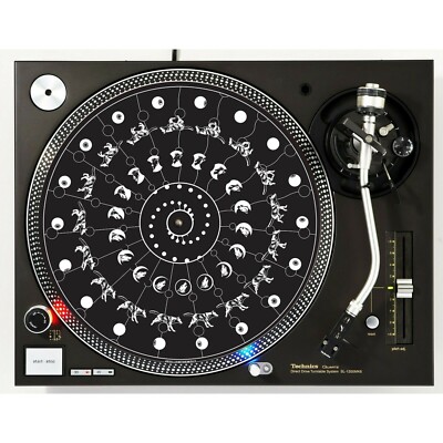 DJ機材 SLIPMATS Cisco Funky Dynamite Flash DJ Follow The Wolf #1 Animated Slipmat Turntable 12