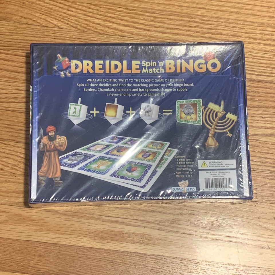 Hanukkah Dreidle Spin N Match Bingo Jewish Educational Game - SEALED | eBay