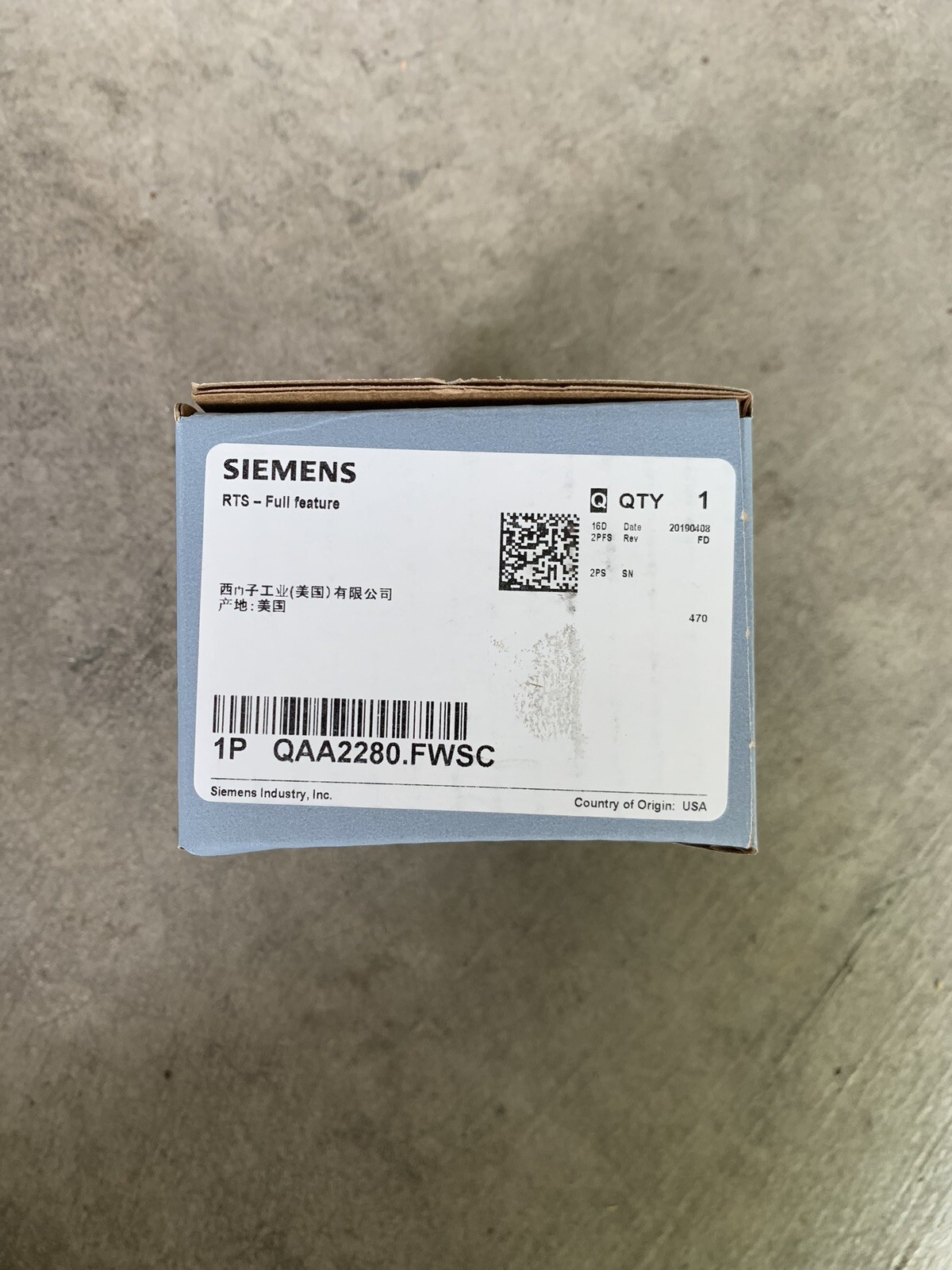 Siemens QAA2280.FWSC Room Temperature Sensor Full Feature eBay