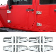 Chrome Door Hinge Protector Cover Trim Kits For Jeep Wrangler Jk Jku 4door 2007