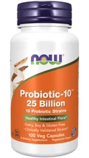 Now Foods Probiotic-10 25 Billion 100 Veg Capsules Intestinal Flora 11/26E