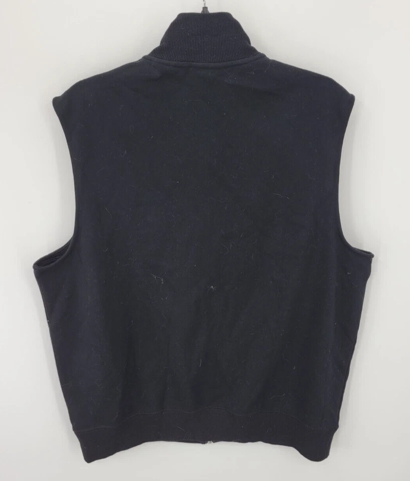 Chaleco Michael Kors Para Hombres Grande Negro Mixto Medios Cremallera Cuello Simulado Prendas Exteriores Foto 2 de 4