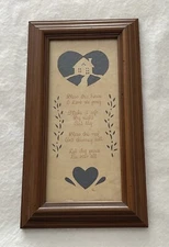 “Bless This House” Picture Handcrafted By The Calico Apple Folk Art 13” x 7”