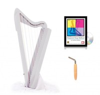26-string 33 Lap Harp Harpsicle Rees Harps White Made In Usa, Book on sale 26-string 33 Lap Harp Harpsicle Rees Harps White Made In Usa, Book on sale