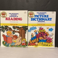 2 VTG Preschool Press 1988 Workbooks LearningReading Picture Dictionary New