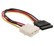 2 x IDE/Molex 4-Pin Male To Serial ATA SATA 15-Pin Female Power Adapter Cable