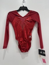 ADIDAS GK Gymnastics Leotard 2008 OLYMPICS Flag USA Competition CHINA Beijing AS