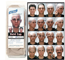 Graftobian Plastic / Vinyl Long Neck Bald Cap  Instructions, Latex FREE