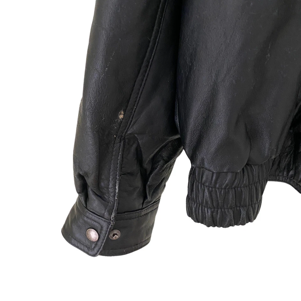 Chaqueta de Cuero De Colección Cuenca William Barry Negra Para Hombre Talla Grande De Colección RARA Foto 2 de 4