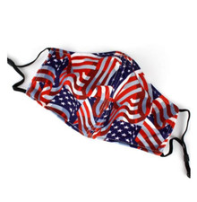 American Flag Patriotic Two-Layer Fashion Face Mask Lightweight NEW Free Ship