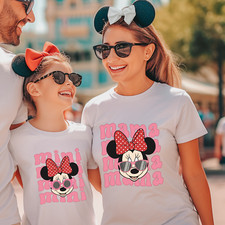 Disney Minnie Mama Mini T-Shirt Mother's Day Matching Family Tee Set Outfit Gift
