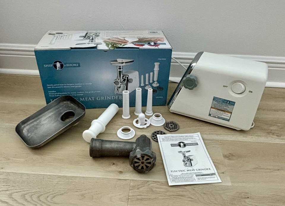 Ship to Shore Electric Meat Grinder 3 Grinding Plates 120V 99598 eBay