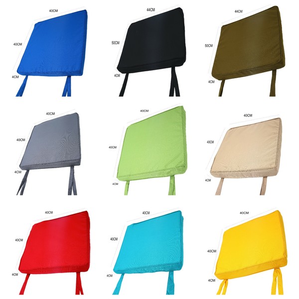 Cojín de silla IMPERMEABLE almohadillas de asiento exterior lazo en jardín patio cubierta extraíble