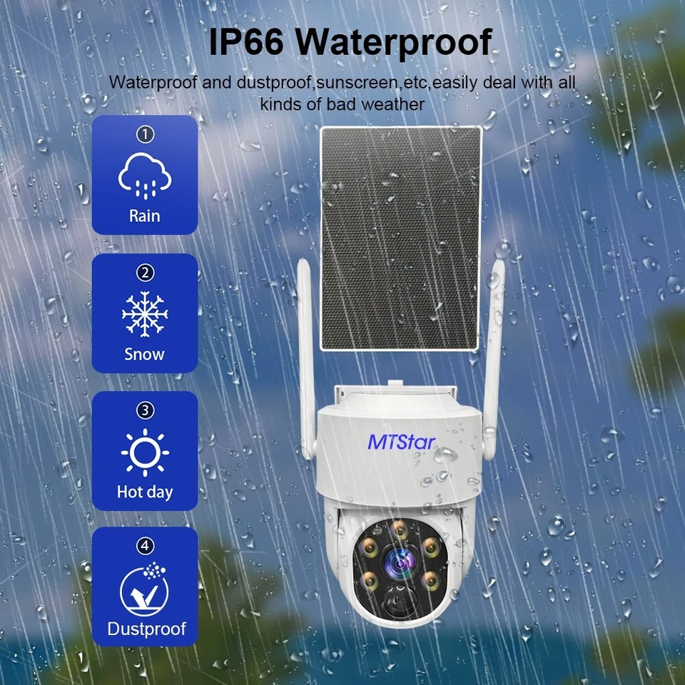 Solar Panel Wireless HD 4MP IP PRO Smart WiFi Camera Kit With 10-inch Monitor - Image 4 of 4