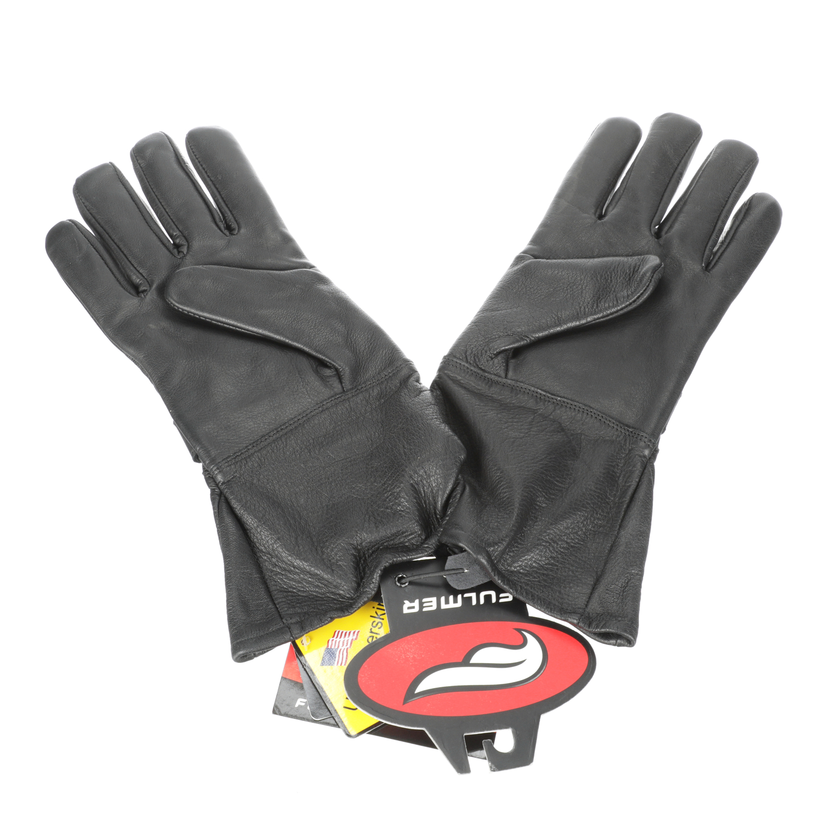 Guantes de piel de ciervo negros Fulmer, tamaño mediano