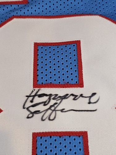 Houston Run-N-Shoot Autographed Custom Blue Football Jersey - BAS LOA - Picture 9 of 13