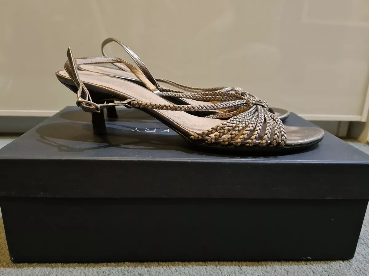 Pewter kitten heel deals sandals