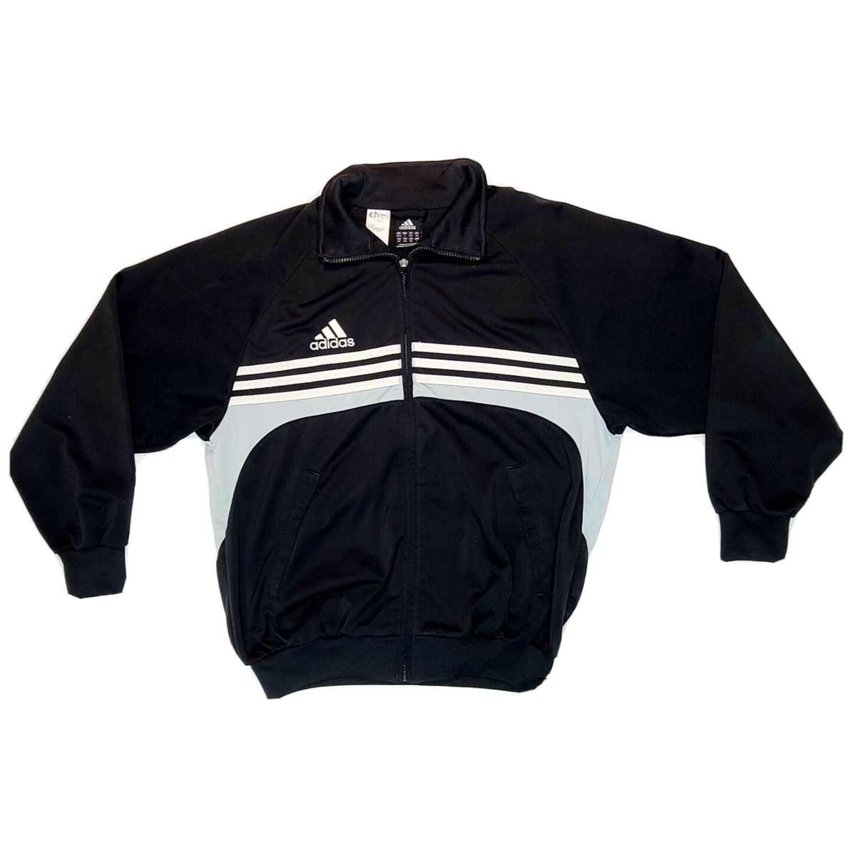 adidas Unisex Full Zip Black Track Jacket Size Large RN #88387 | eBay