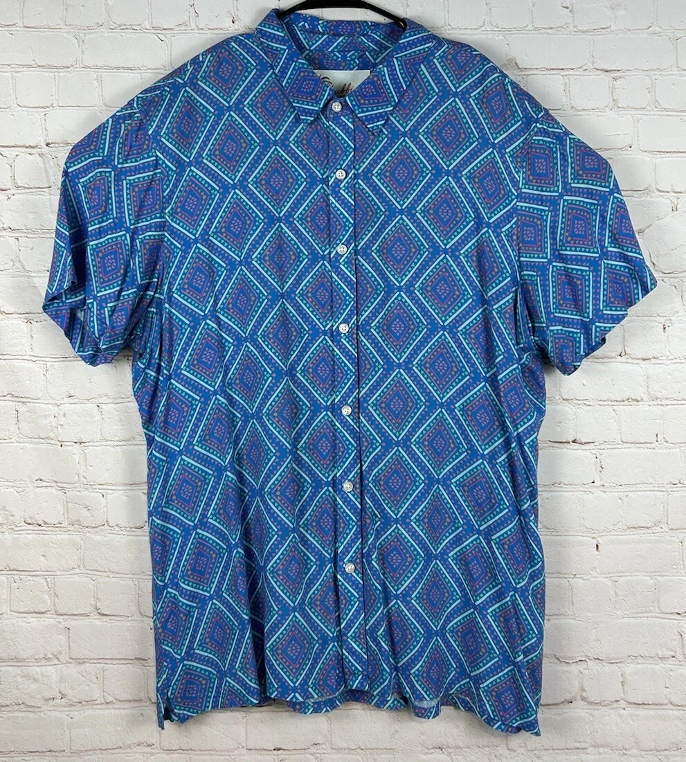 Chubbies Mens Size XL Button Down Short Sleeve Hawaiian Camp Shirt Rayon