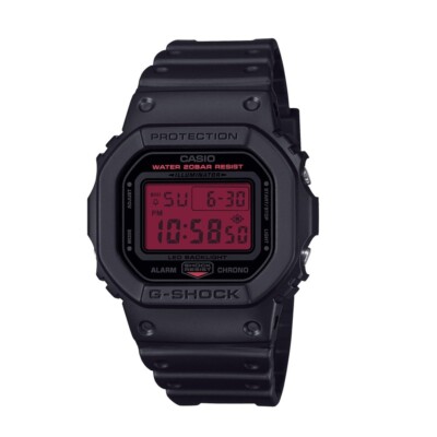Casio Uhr DW-5600BBR-1ER Unisex G Shock schwarz-rotes Display UVP 99,90£