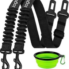 3 Piece Set Retractable Dog Car Harness Adjustable Dog Seat Belt