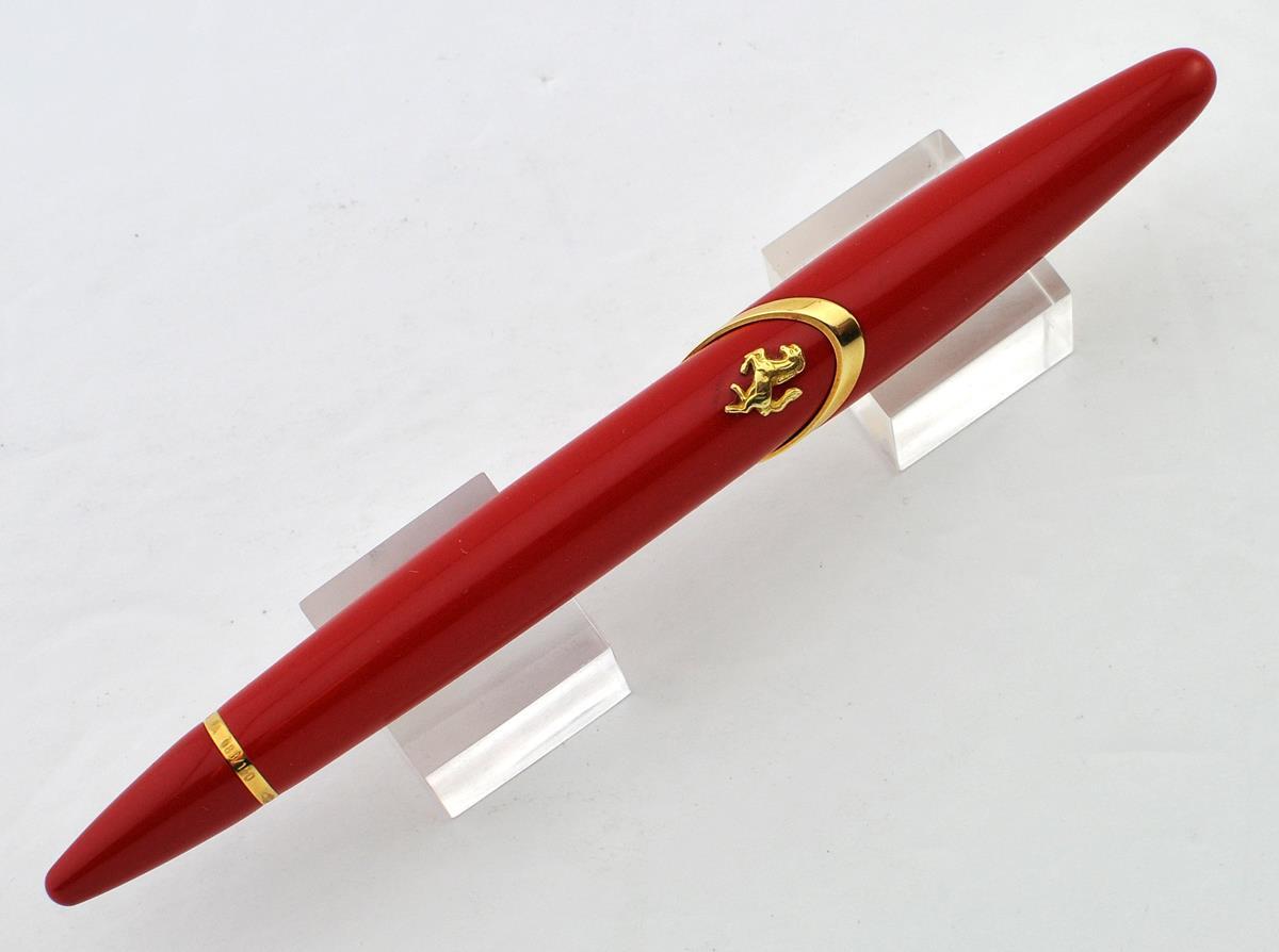 NEW RARE FABULOUS MONTEGRAPPA FERRARI FOUNTAIN PEN SOLID 18K GOLD 