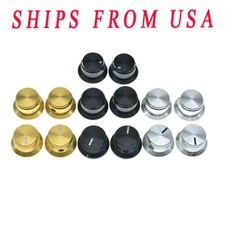 2* Guitar/Bass/AMPS Set Screw Aluminium Pot Knobs 1/4" 6.35mm Top Hat Bell Knobs