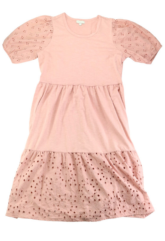 slub jersey dress Status by Chenault Women's Cotton (Pink, Large) Mini dress