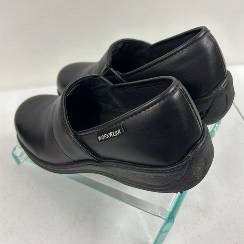 Cherokee Women's Workwear Clogs Black Leather Shoes size 7 - Picture 4 of 14
