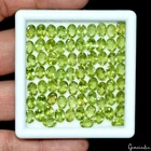34.90 Ct/73Pcs Natural Untreated Parrot Green Peridot Oval Calibrated 6x4mm Gems