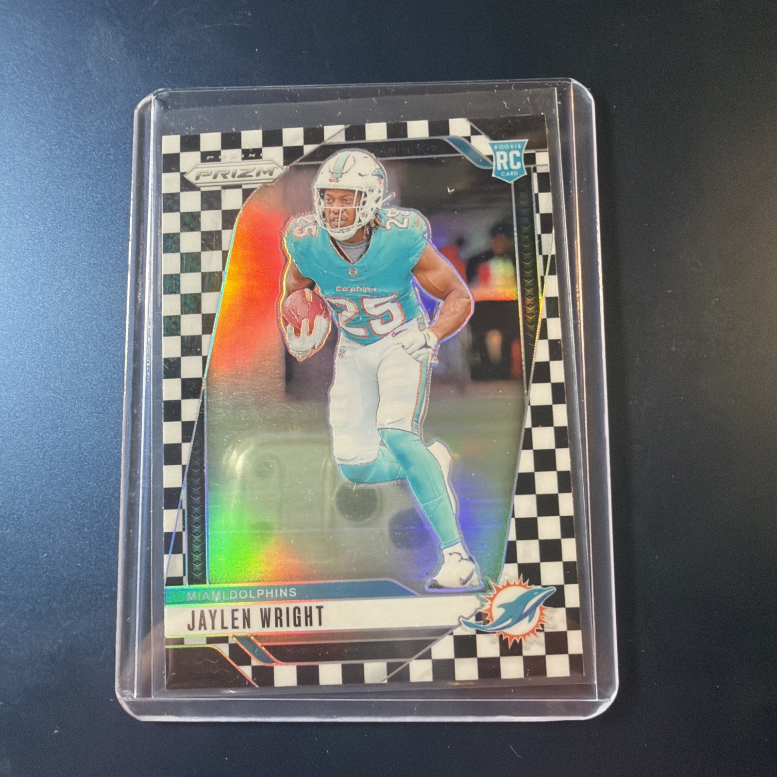 2024 Panini Prizm - Rookies Jaylen Wright #348 Black & White Checker Prizm (RC)