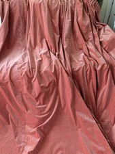 113"W X84"D Vintage Cotton Velvet Curtains Coral/Salmon Pink